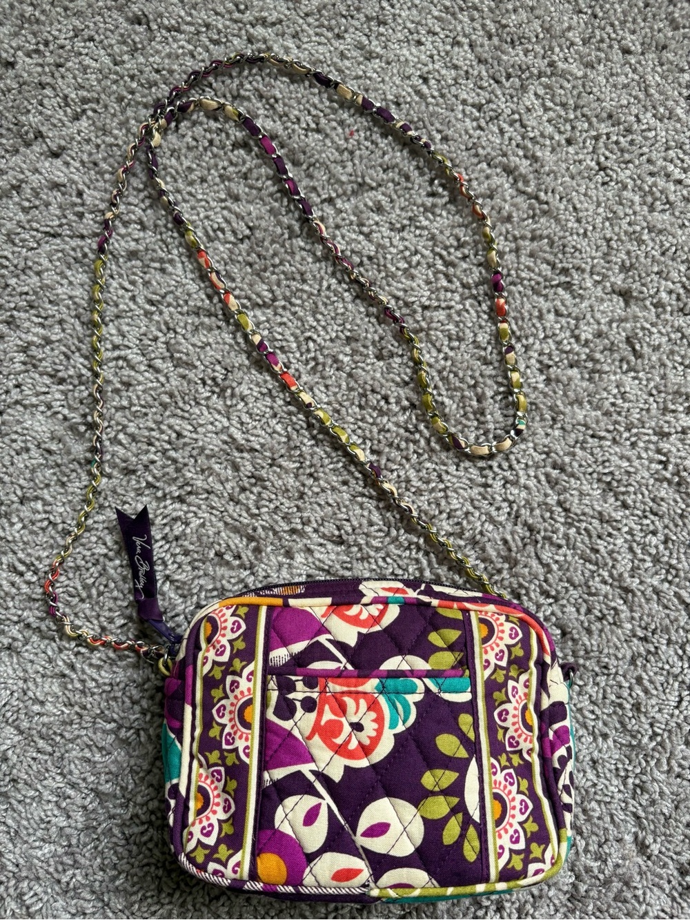 Vera Bradley Purple Floral Quilted Crossbody